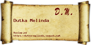 Dutka Melinda névjegykártya